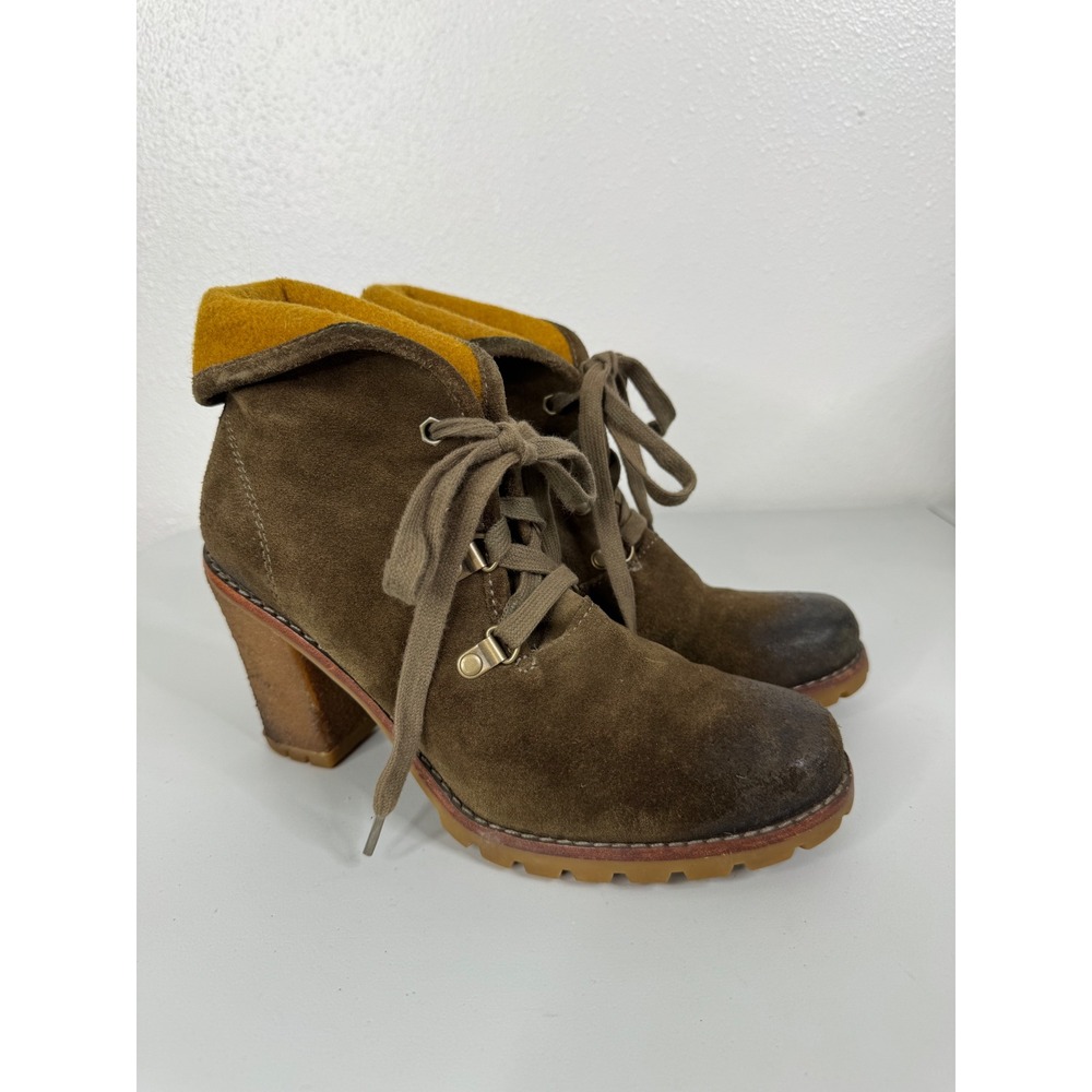 Ugg Y2K Calynda Suede Heeled Boots Size‎ 7.5